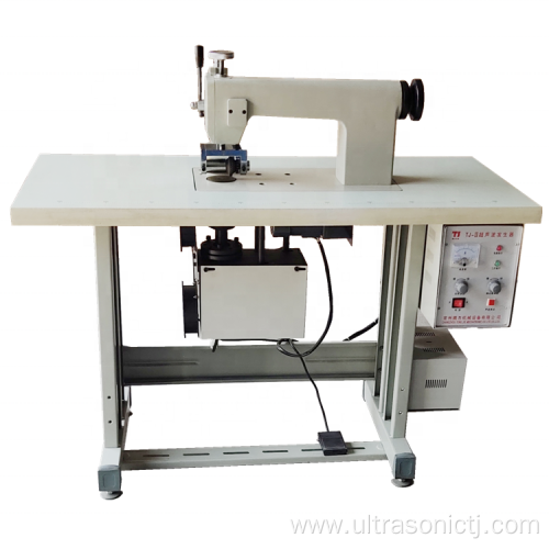 Continuous working ultrasonic fabric pulling strip machine Handle strip welding machine Ultrasonic lace thermal bonding machine